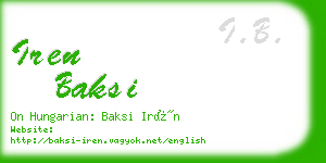 iren baksi business card